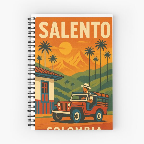 Item preview, Jeep Willys y paisaje al atardecer en Salento, Colombia designed and sold by Places On Earth.