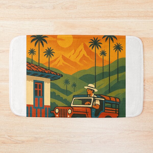 Item preview, Willys Jeep and Sunset Landscape of Salento, Colombia designed and sold by Places On Earth.