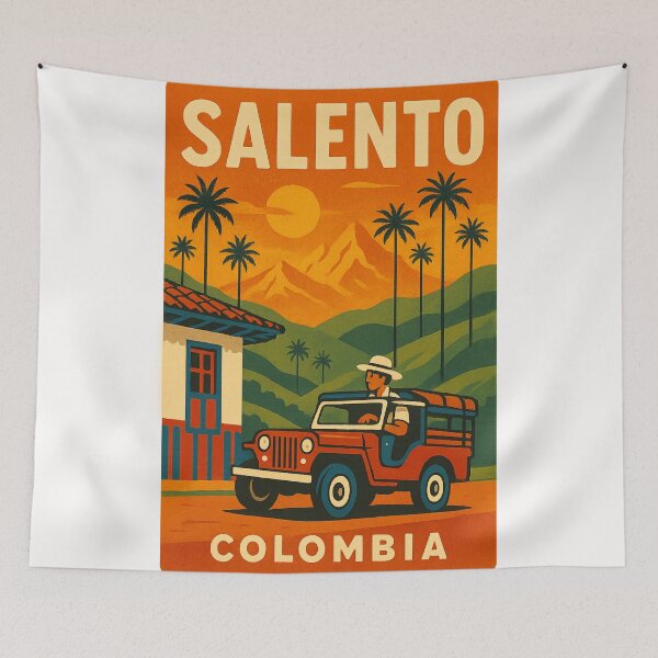 Item preview, Willys Jeep and Sunset Landscape of Salento, Colombia designed and sold by Places On Earth.