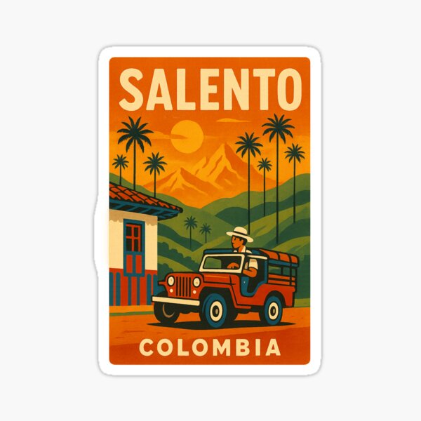 Item preview, Willys Jeep and Sunset Landscape of Salento, Colombia designed and sold by Places On Earth.