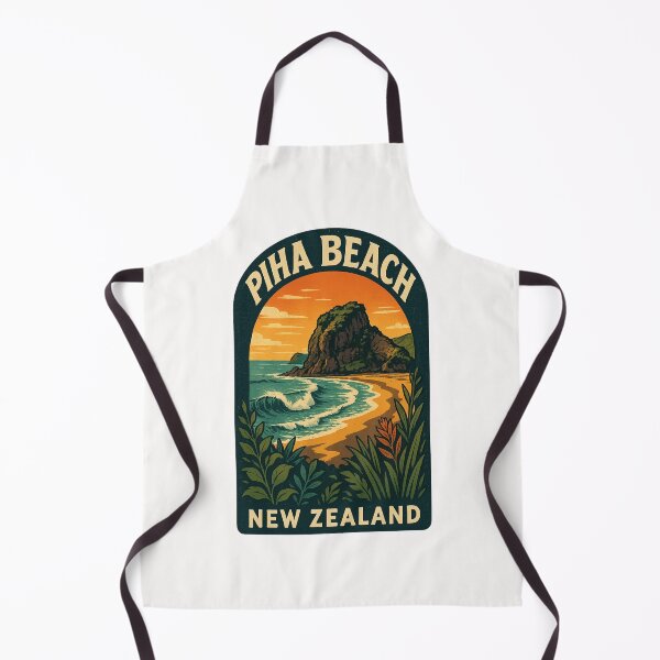 Item preview, Lion Rock and Wild Shoreline of Piha Beach, New Zealand designed and sold by Places On Earth.