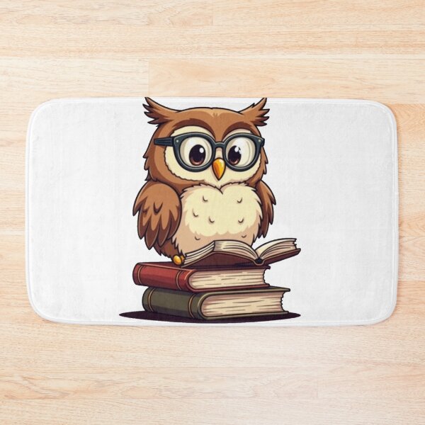 Item preview, Bookworm Owl – Wise Owl Reading in a Vintage Library designed and sold by MzulhilmiZam.