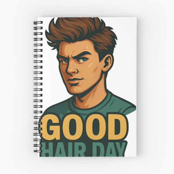 Item preview, Good Hair Day Confident Guy Illustration designed and sold by veinmerch.