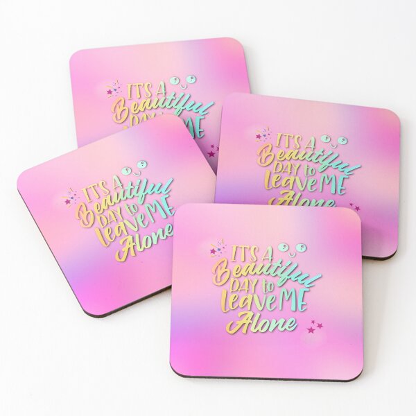 Item preview, It's a Beautiful day to leave me Alone – Bright Pastel Sass Quote designed and sold by Fantacaroo Designs.