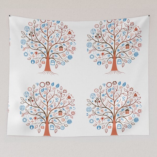 Item preview, Technological Tree of Life Illustration designed and sold by ART ATTACK ZONE.