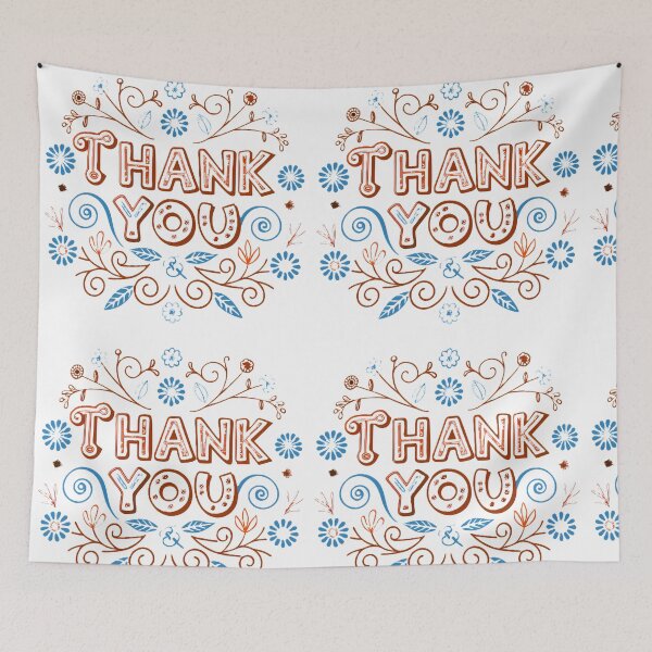Item preview, Elegant Thank You Doodle Art designed and sold by ART ATTACK ZONE.