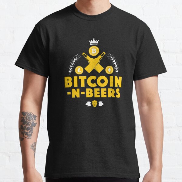 Bitcoin-N-Beers (Center / Dark) Classic T-Shirt
