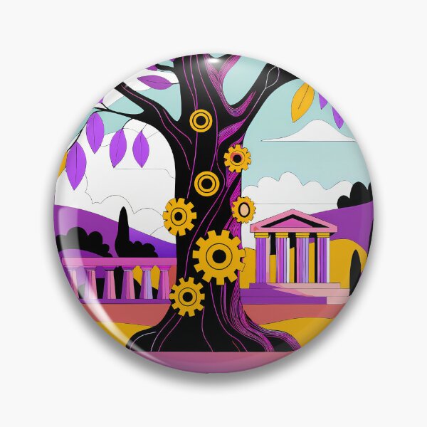 Item preview, Vibrant Technological Tree Illustration designed and sold by ART ATTACK ZONE.