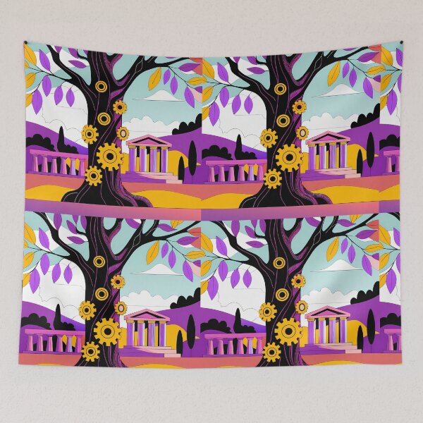 Item preview, Vibrant Technological Tree Illustration designed and sold by ART ATTACK ZONE.
