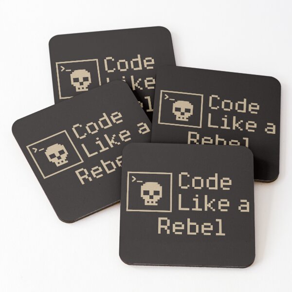 Item preview, Code Like a Rebel Retro Hacker Skull Terminal Design designed and sold by Aleryaa.