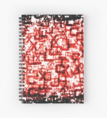 Letters Poster Red Spiral Notebook