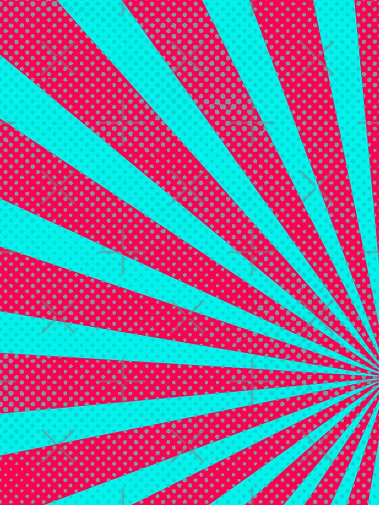 Thumbnail 4 of 4, iPhone Case, Comic Starburst In Pink And Cyan With Grunge Halftone And Retro Vibe designed and sold by K9ish.