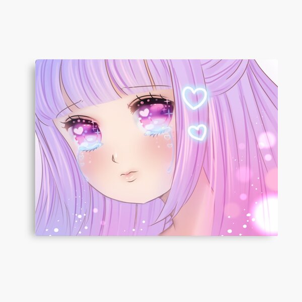 Crying Anime Girl Wall Art Redbubble