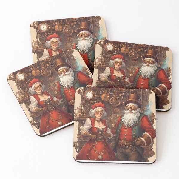 Item preview, Steampunk Santa and Mrs. Claus designed and sold by Lisie24.