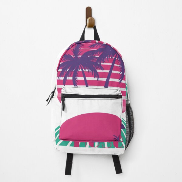 Item preview, Rose Sun - a beach with pink sunsets and palm trees  designed and sold by elodie-cousin.