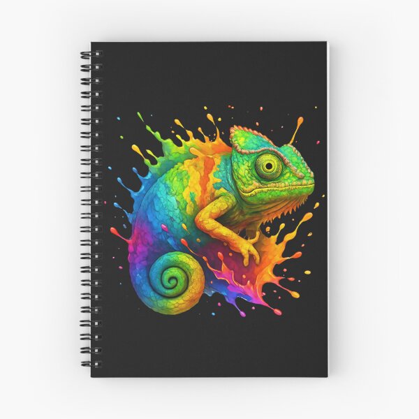 Item preview, Color Changing Chameleon – Rainbow Splash Art Lizard designed and sold by ColorSplash123.