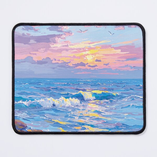 Aperçu de l'œuvre Coucher de soleil sur l'océan créée et vendue par Kayslab.