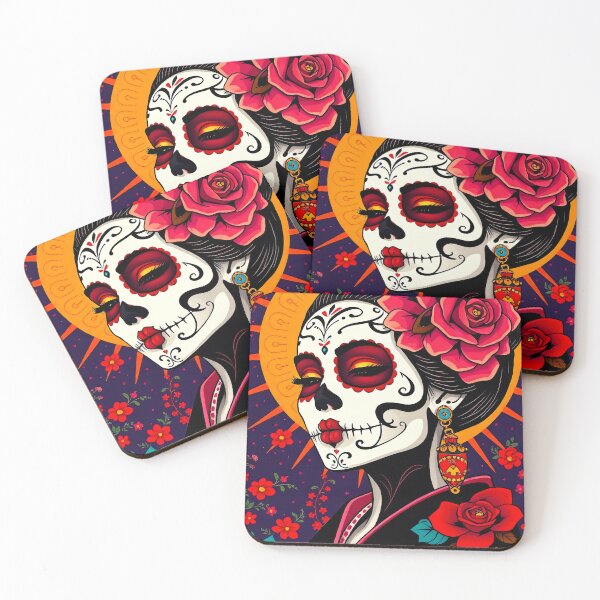 Item preview, Geisha in flowers with Mexican face paint designed and sold by AD-Digital-Art.