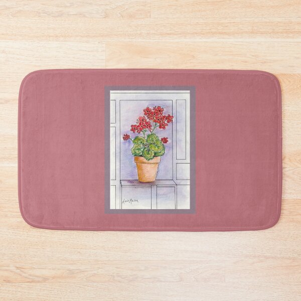 Item preview, A Potted Geranium - watercolor and pen designed and sold by Annie Mason Art.
