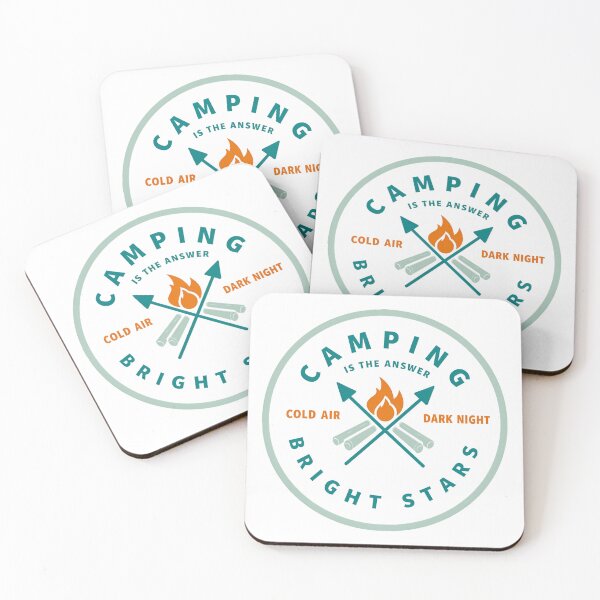 Item preview, Camping Is the Answer – Night Campfire Adventure Quote designed and sold by GRITMOOD.