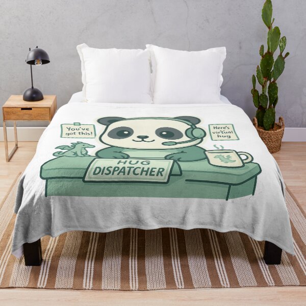 Item preview, Kawaii Hug Dispatcher Panda – Cute Encouragement Sticker designed and sold by Tenpercentluck.