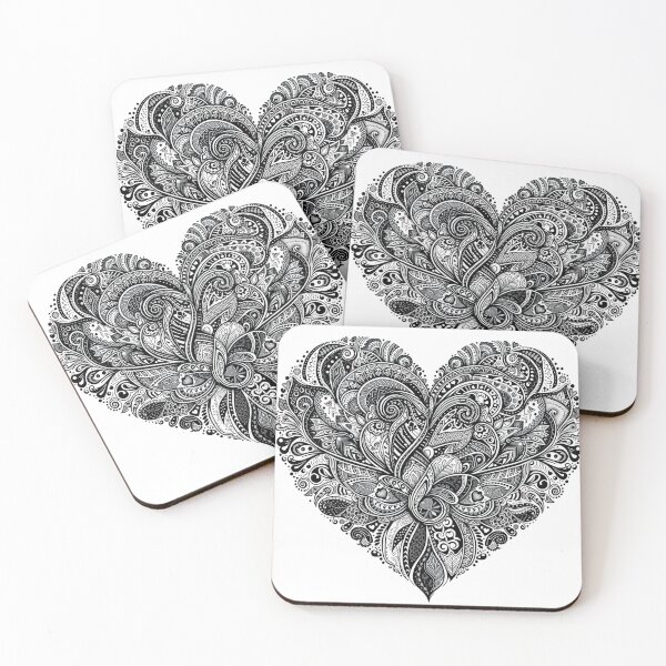 Item preview, Paisley Heart Black and White designed and sold by PyxieZen.