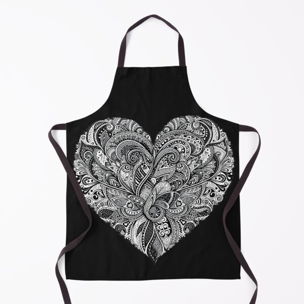 Item preview, Paisley Heart Black and White designed and sold by PyxieZen.