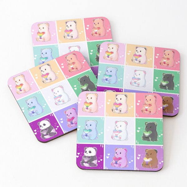 Item preview, Pride Heart Bears Illustration Set designed and sold by franzieart.