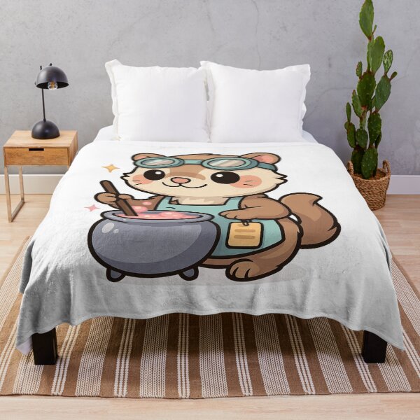 Item preview, Kawaii Potion Brewer Ferret – Cute Fantasy Alchemist Sticker designed and sold by Tenpercentluck.