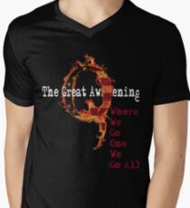 QAnon Storm The Great Awakening WWG1WGA by Scralandore Men's V-Neck T-Shirt