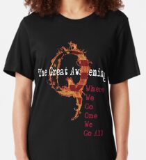 QAnon Storm The Great Awakening WWG1WGA by Scralandore Slim Fit T-Shirt