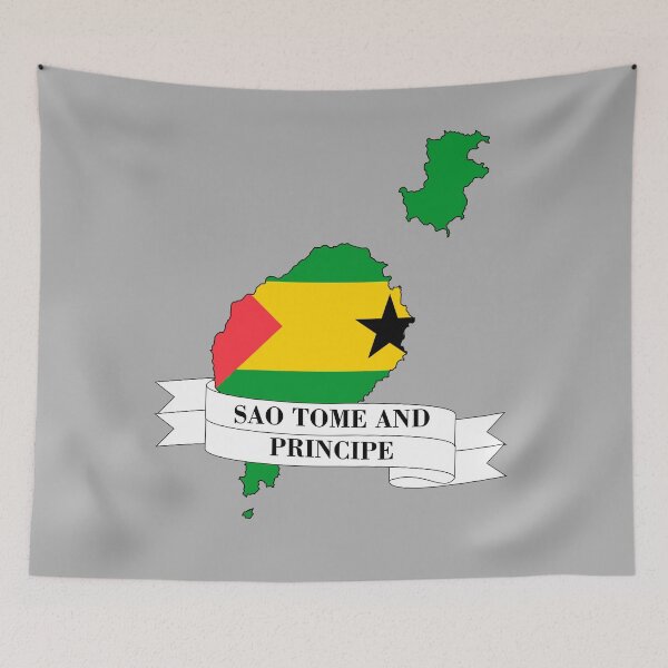 Item preview, Map of the flag of Sao Tome and Principe designed and sold by visual adventures.