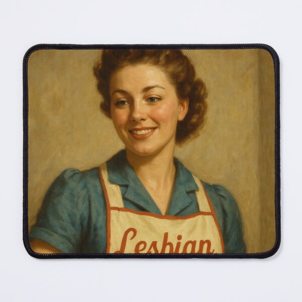 Item preview, "Lesbian, Actually" – Retro Kitchen Sass designed and sold by The Queer Gear Company.