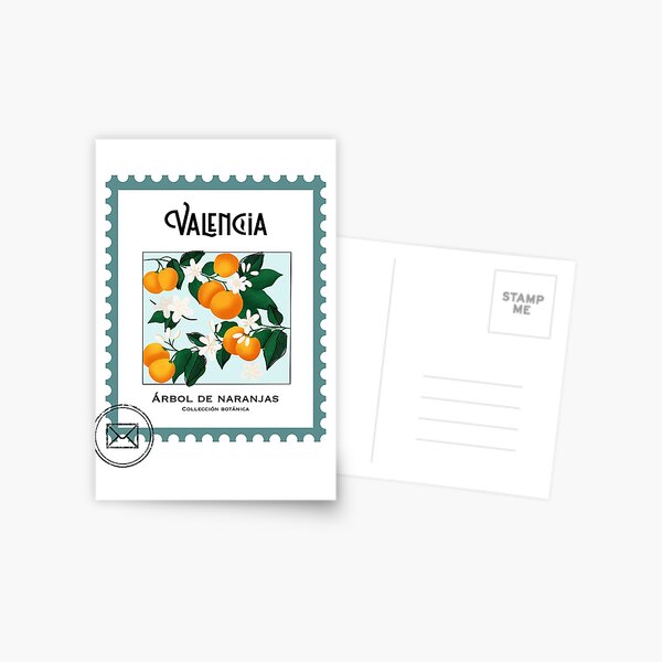 Item preview, Letter stamp art stickers with juicy oranges from Valencia Spain  designed and sold by BosskaDesign.