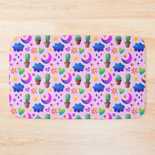 Item preview, Dreamy Watercolor Seamless Pattern – Moons, Cacti, Stars & Clouds – Cute Celestial Design for All Ages designed and sold by Lone Jensen.