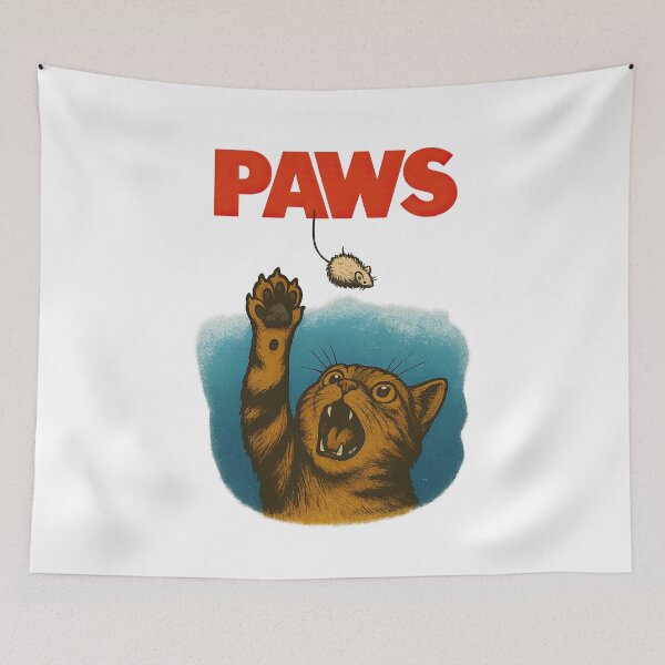 Item preview, Paws | Vintage Cat Horror Movie designed and sold by Oh, the HORROR!.