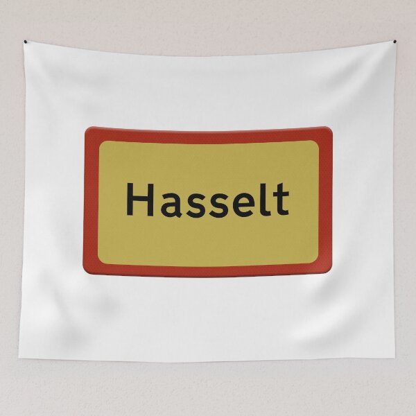 Item preview, Road sign for the town of Hasselt Belgium designed and sold by funkyworm.