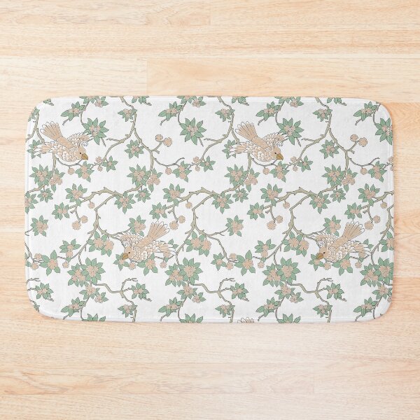 Item preview, Chinoiserie Parrot Birds in Cherry Blossom Trees White designed and sold by trefail.