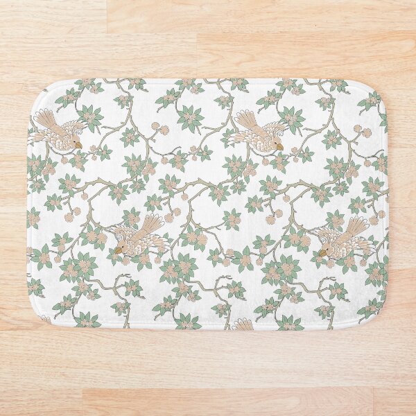 Item preview, Chinoiserie Parrot Birds in Cherry Blossom Trees White designed and sold by trefail.