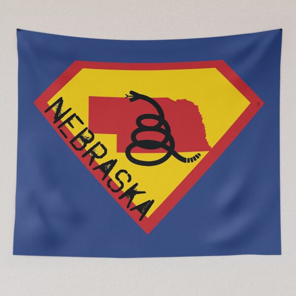 Item preview, NEBRASKAN SHIELD - Freedom Is The Superpower - Modern Gadsden Snake Flag - Dont Tread On Me SUPERHERO NEBRASKA spellout design designed and sold by pelagio.