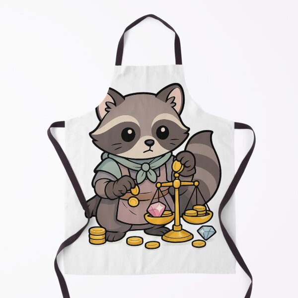 Item preview, Kawaii Loot Sorter Raccoon – Cute Fantasy Treasure Sticker designed and sold by Tenpercentluck.