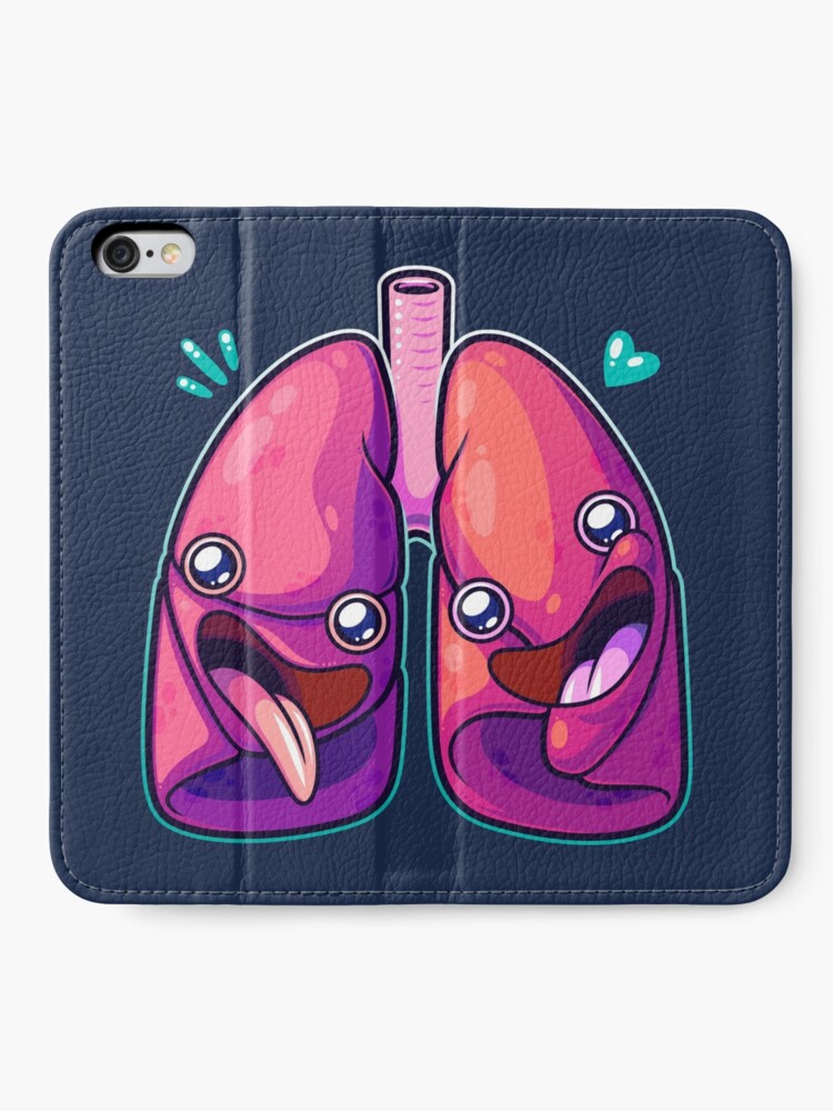 Happy Lungs Iphone Wallet For Sale By Artdyslexia Redbubble