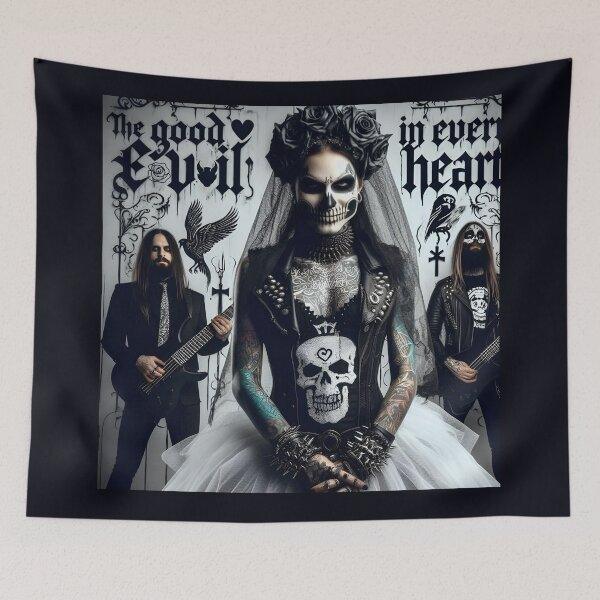 Item preview, Gothic Skull Wedding Band designed and sold by Voodoo Store Paranormal Collections.