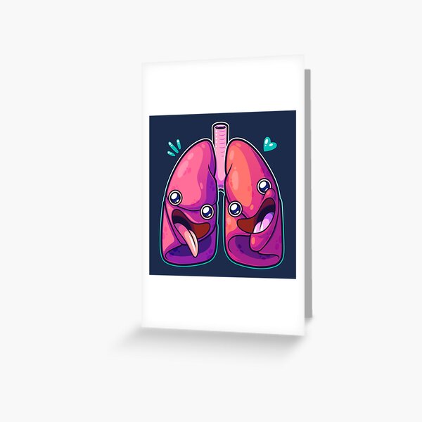 Happy Lungs Greeting Card By Artdyslexia Redbubble