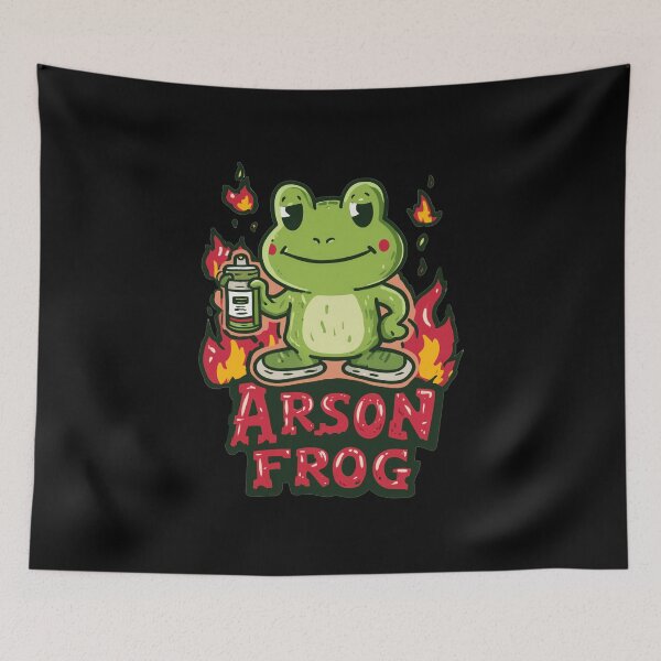 Item preview, Arson Frog - Mischievous Amphibian with Flames designed and sold by hamishby.