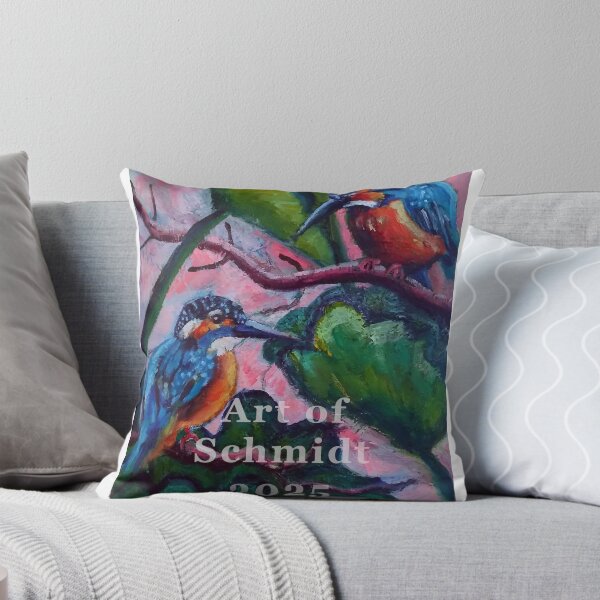 Item preview, 2 Kingfishers on Lotus Plant designed and sold by jsjschmidt2017.