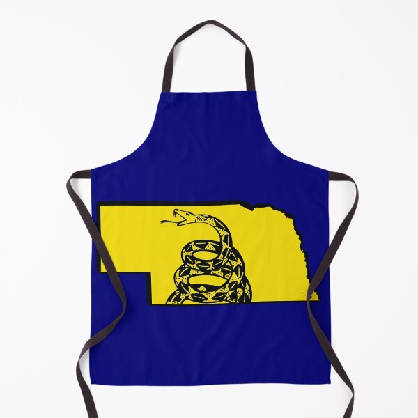 Item preview, NEBRASKAN - Libertarian - Don't Tread On Me Gadsden Snake on NEBRASKA Map on Blue default background, #020279 designed and sold by pelagio.