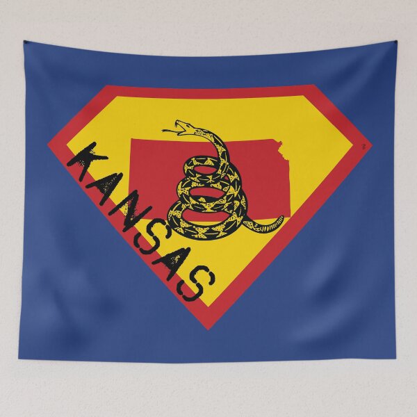 Item preview, KANSAN  SHIELD - Freedom Is The Superpower -  Gadsden Snake Flag - Dont Tread On Me SUPERHERO KANSAS spellout design designed and sold by pelagio.