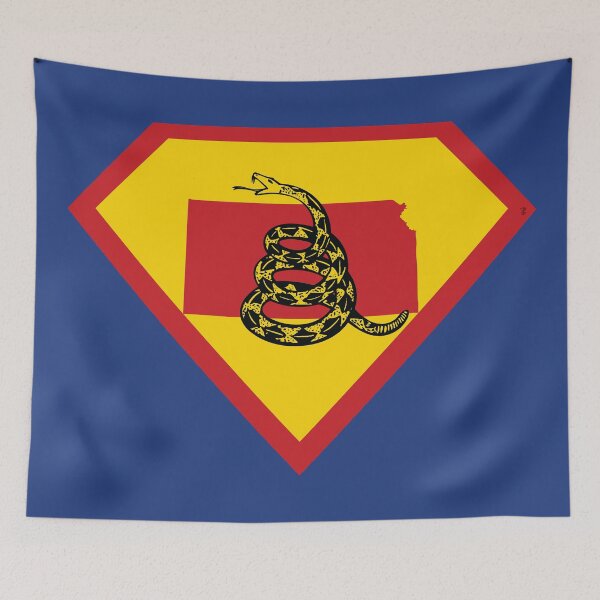 Item preview, KANSAN SHIELD - Freedom Is The Superpower -  Gadsden Snake Flag - Dont Tread On Me SUPERHERO KANSAS  design designed and sold by pelagio.