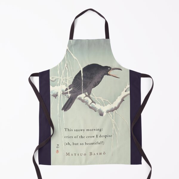 Item preview, Matsuo Bashō quote: This snowy morning: cries of the crow I despise (ah, but so beautiful!) designed and sold by artbleed.